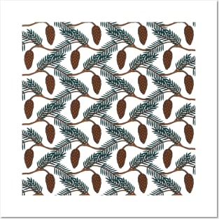 Pine Cone | Pine Tree Pattern | Forest Pattern Posters and Art
